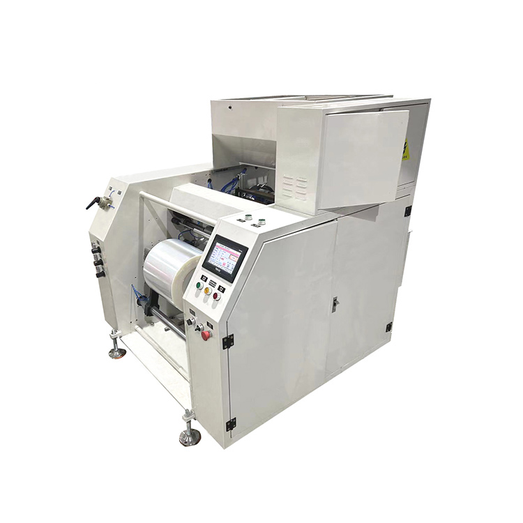 Full Servo Controlled Automatic 5 Shaft Food Cling Wrap Perforation Rewinder, PPD-5SCPR300