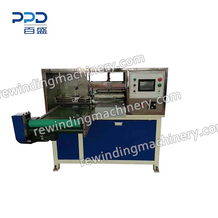 Máquina plegadora rebobinadora de manteles de plástico, PPD-PTCR420