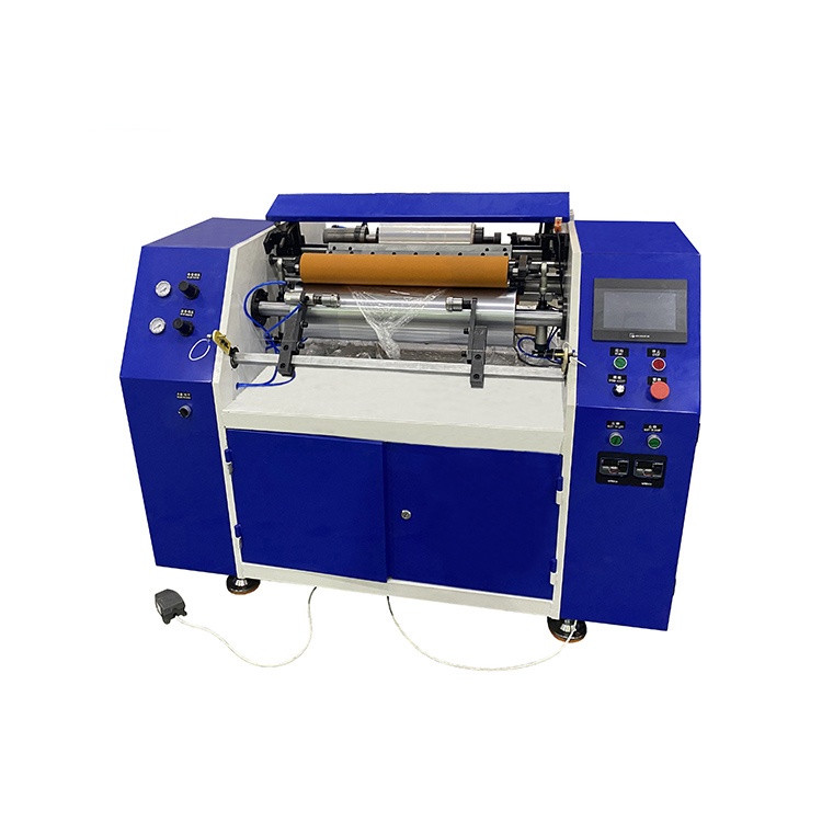 Rebobineur de perforation de film alimentaire semi-automatique, PPD-CFPR300