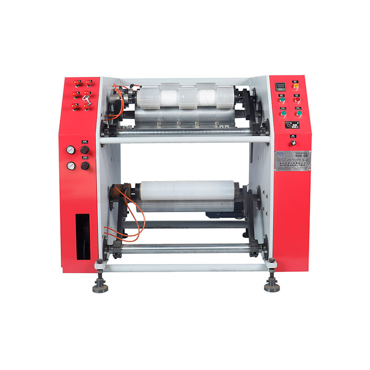 Machine de refendage et de rembobinage de film étirable semi-automatique, PPD-SASR500