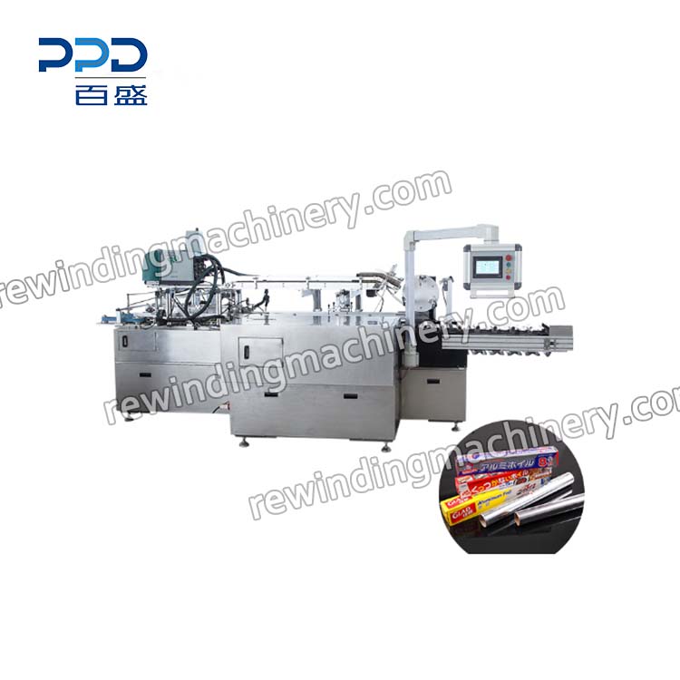 Vollautomatische Kartoniermaschine für Aluminiumfolienrollen, PPD-AAFC300