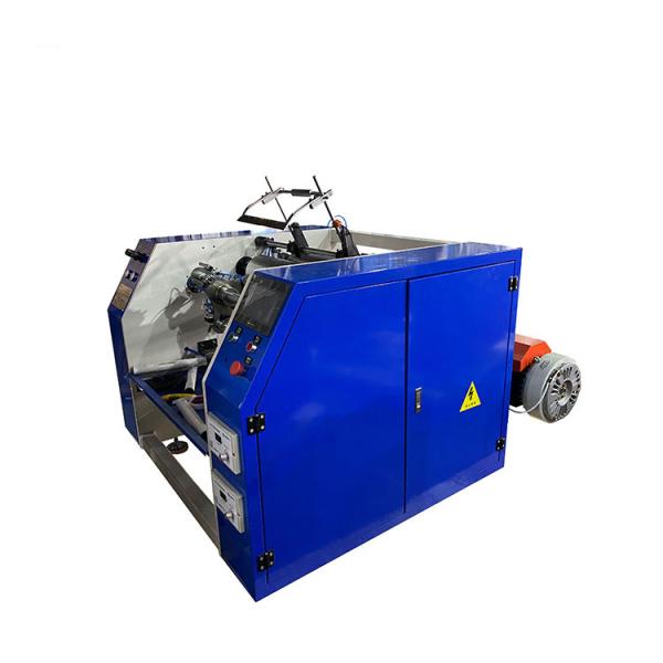 Ribobinatrice semiautomatica per rotoli di foglio di alluminio a 3 teste